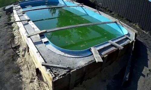 Установка пластикового бассейна своими руками. Как правильно установить чашу своими руками?