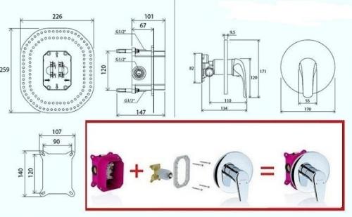 Смеситель скрытого монтажа на 2 выхода. Как установить смеситель скрытого монтажа