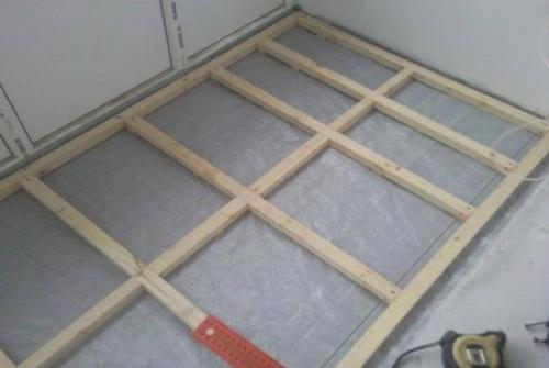 Как поднять пол на 25 см. Пол на лагах в один ряд